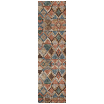 LOOMLAN Rugs Tuska Brown Washable Indoor-Outdoor Rug
