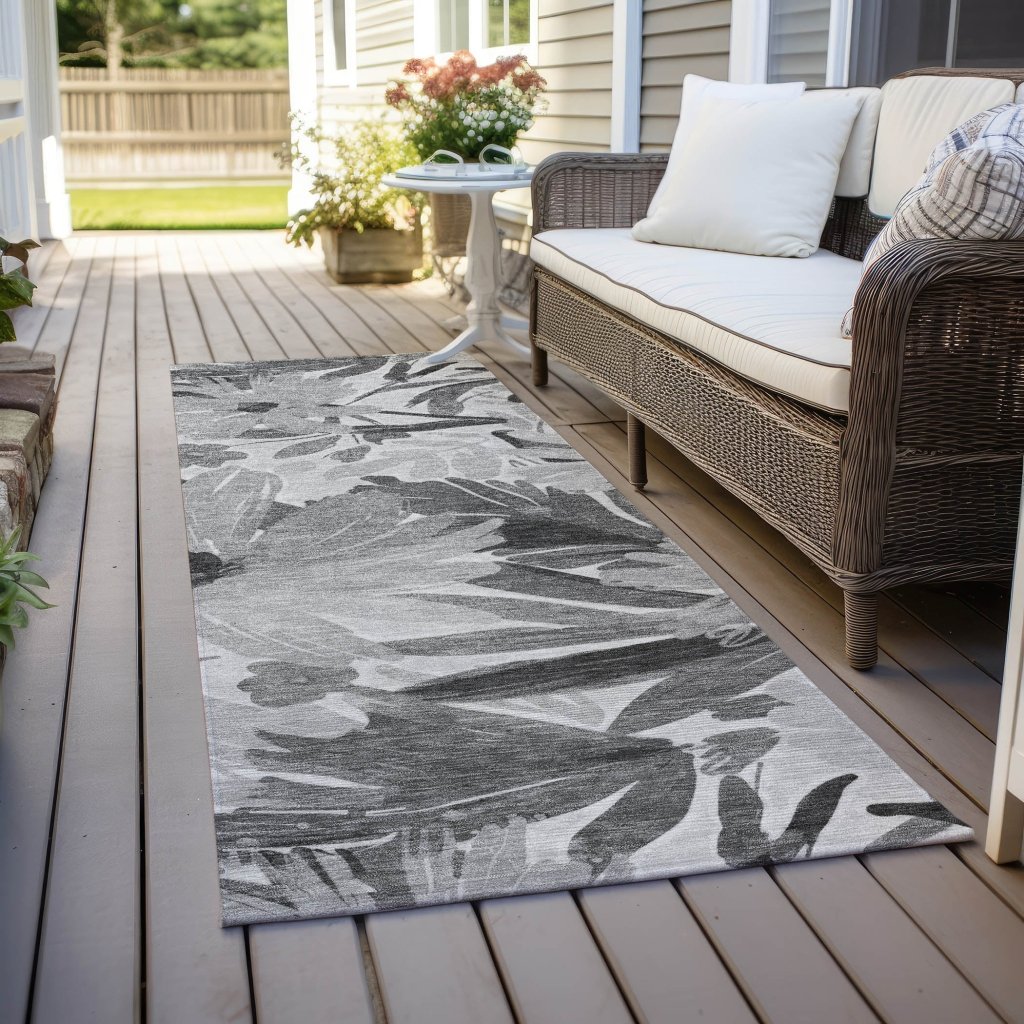 LOOMLAN Rugs Twillith Gray Washable Indoor-Outdoor Rug