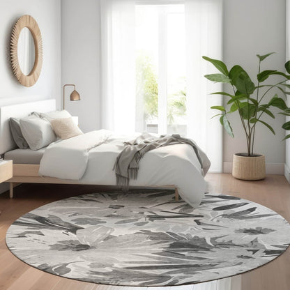 LOOMLAN Rugs Twillith Gray Washable Indoor-Outdoor Rug