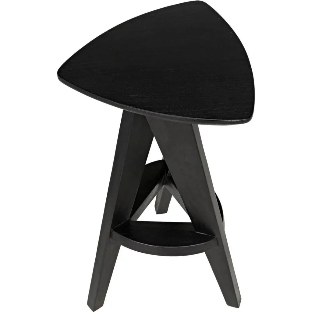 Noir Twist Design Wooden Counter Stool