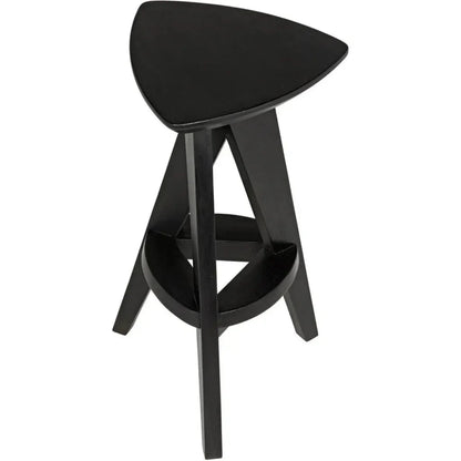 Noir Twist Design Wooden Counter Stool