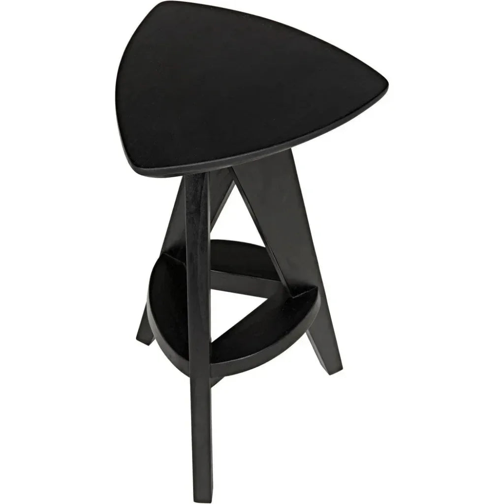 Noir Twist Design Wooden Counter Stool