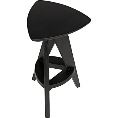 Noir Twist Design Wooden Counter Stool