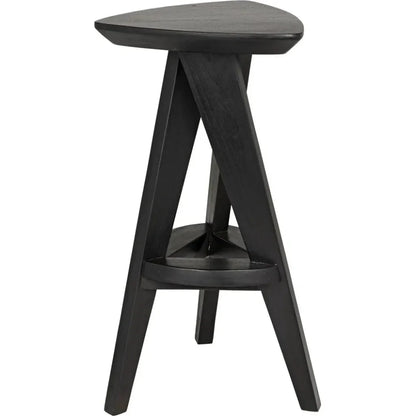 Noir Twist Design Wooden Counter Stool