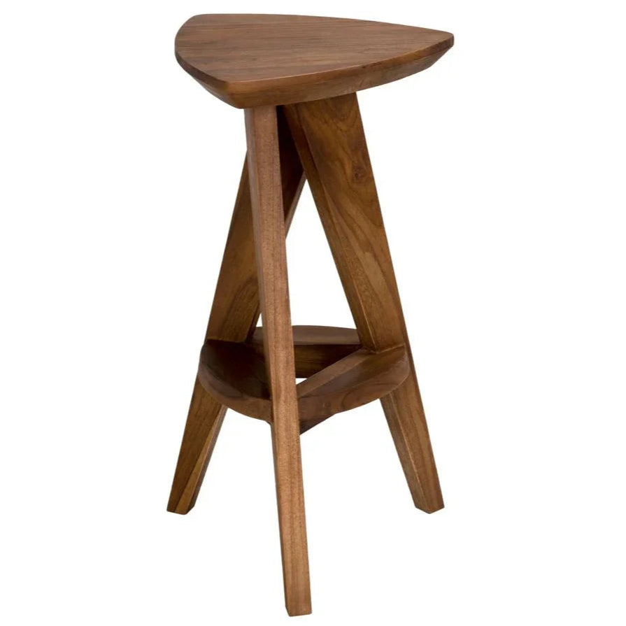 Noir Twist Design Wooden Counter Stool