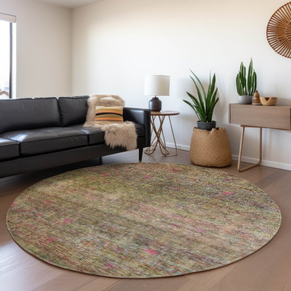 Umbrea Green Washable Indoor - Outdoor Rug - LOOMLAN - LOOMLAN Rugs - Outdoor Rugs