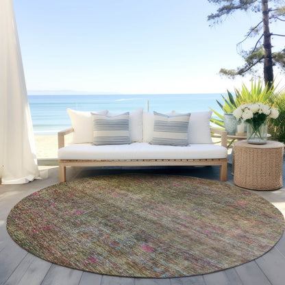 Umbrea Green Washable Indoor - Outdoor Rug - LOOMLAN - LOOMLAN Rugs - Outdoor Rugs