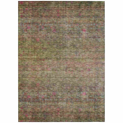 Umbrea Green Washable Indoor - Outdoor Rug - LOOMLAN - LOOMLAN Rugs - Outdoor Rugs