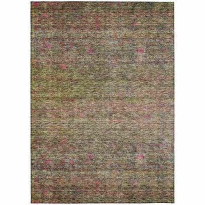 Umbrea Green Washable Indoor-Outdoor Rug