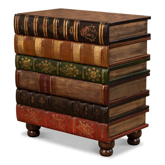 Sarreid Unique Florentine Books Chairside Side Table