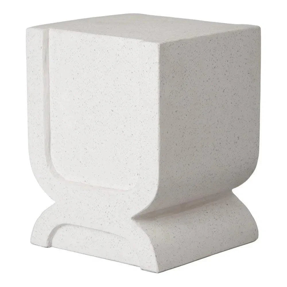 Uri 18 in. Square Terrazzo Garden Stool