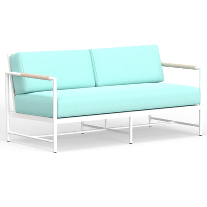 Sabbia Sunbrella Upholstered Modern Weather Resistant Outdoor Loveseat