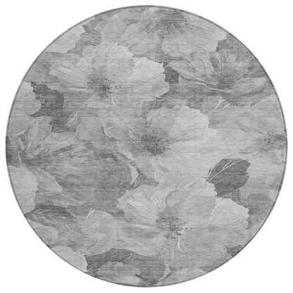 LOOMLAN Rugs Valmera Gray Washable Indoor-Outdoor Rug