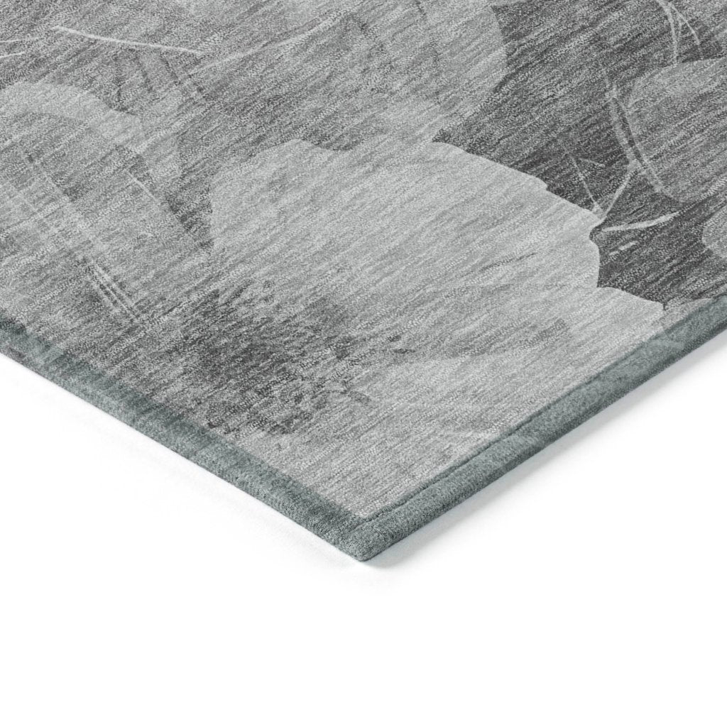 LOOMLAN Rugs Valmera Gray Washable Indoor-Outdoor Rug
