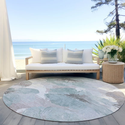 LOOMLAN Rugs Valtoria Blue Washable Indoor-Outdoor Rug