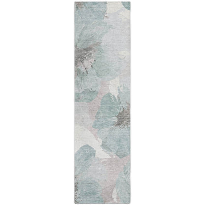 LOOMLAN Rugs Valtoria Blue Washable Indoor-Outdoor Rug