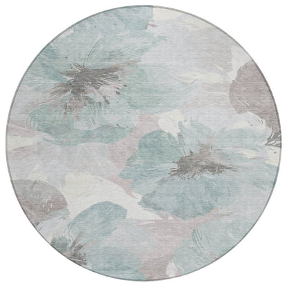 LOOMLAN Rugs Valtoria Blue Washable Indoor-Outdoor Rug