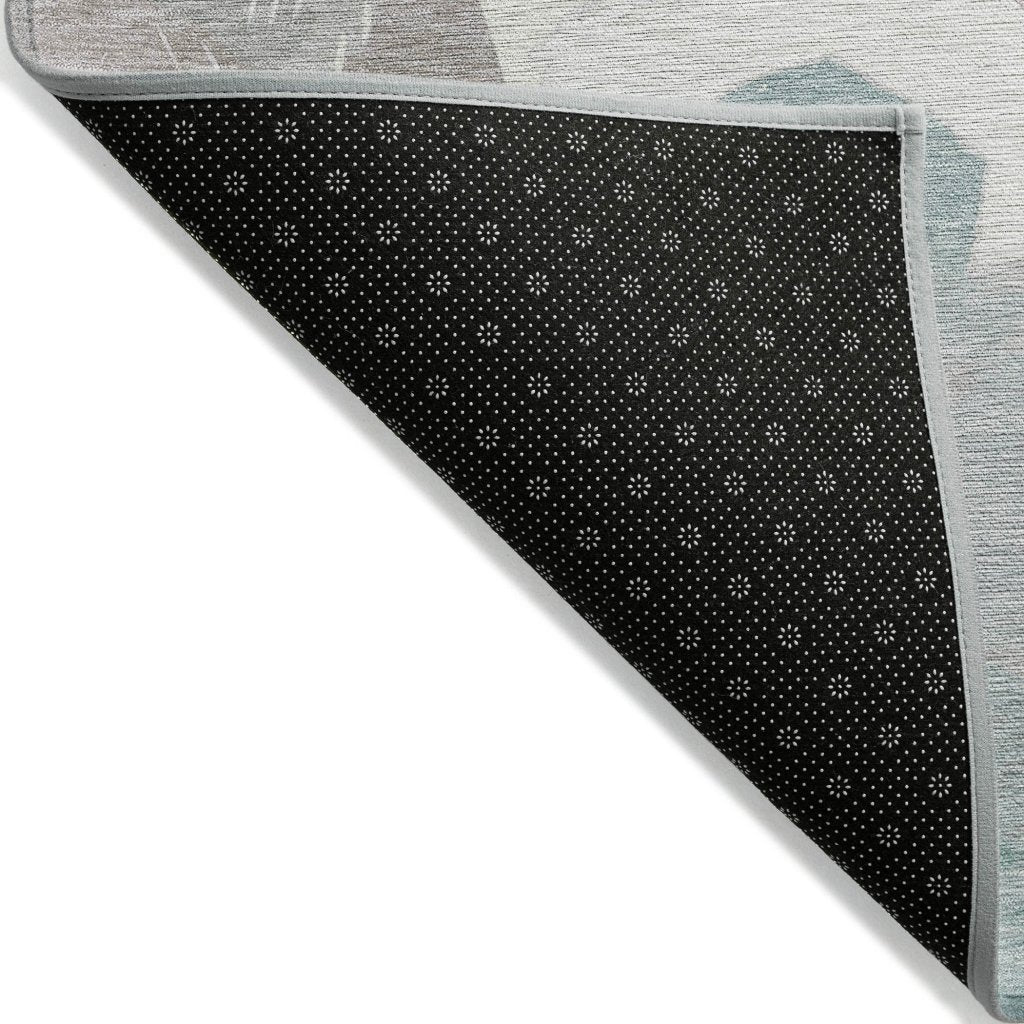 LOOMLAN Rugs Valtoria Blue Washable Indoor-Outdoor Rug