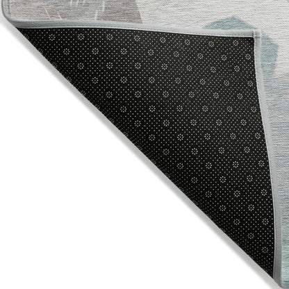 LOOMLAN Rugs Valtoria Blue Washable Indoor-Outdoor Rug
