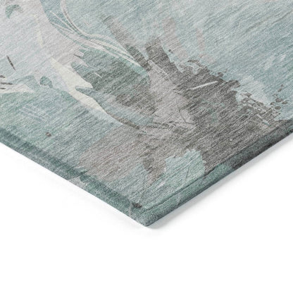 LOOMLAN Rugs Valtoria Blue Washable Indoor-Outdoor Rug