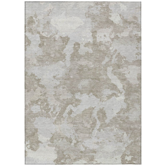 LOOMLAN Rugs Vantar Brown Washable Indoor-Outdoor Rug