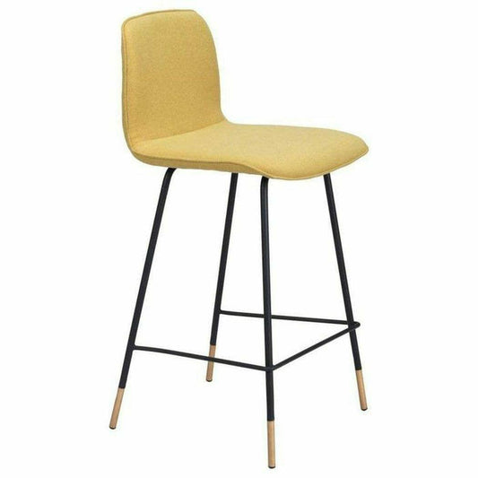 Var Counter Chair Yellow - Sideboards and Things Accents_Black, Accents_Gold, Back Type_With Back, Brand_Zuo Modern, Color_Black, Color_Gold, Color_Yellow, Depth_10-20, Finish_Powder Coated, Height_30-40, Materials_Metal, Metal Type_Steel, Product Type_Counter Height, Upholstery Type_Fabric Blend, Upholstery Type_Polyester, Width_10-20