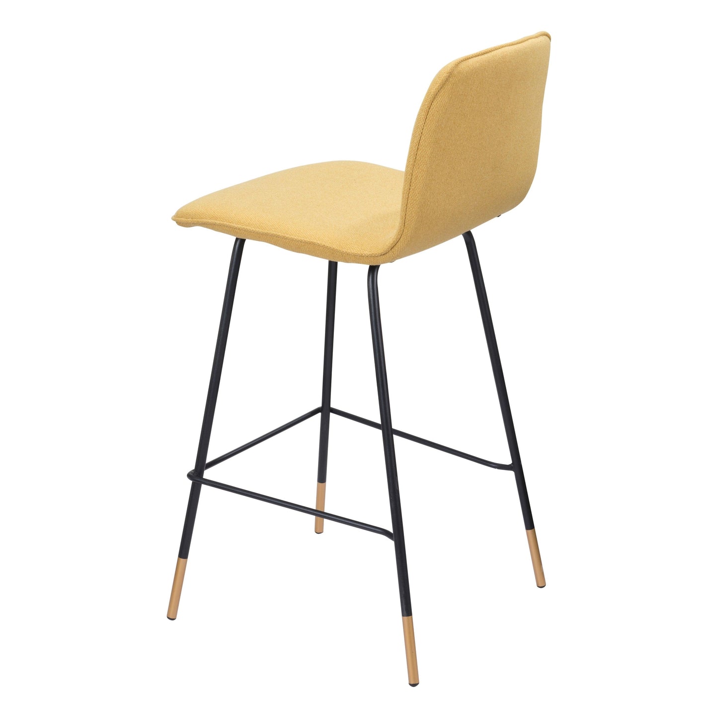 Var Counter Chair Yellow - Sideboards and Things Accents_Black, Accents_Gold, Back Type_With Back, Brand_Zuo Modern, Color_Black, Color_Gold, Color_Yellow, Depth_10-20, Finish_Powder Coated, Height_30-40, Materials_Metal, Metal Type_Steel, Product Type_Counter Height, Upholstery Type_Fabric Blend, Upholstery Type_Polyester, Width_10-20