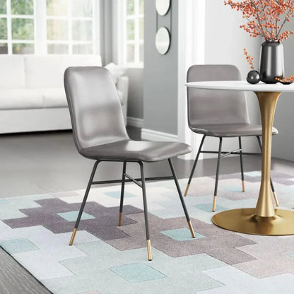 Var Performance Fabric Armless Dining Chair 2PC - LOOMLAN - Zuo Modern - Dining Chairs