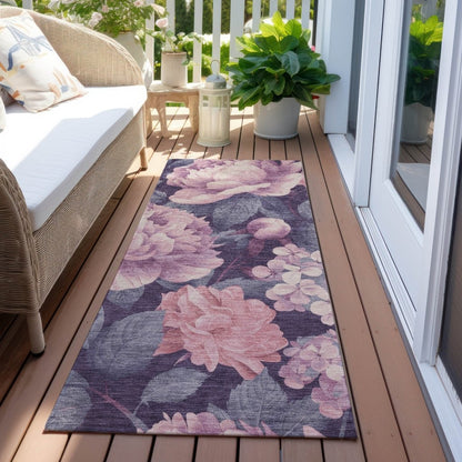 Vashira Pink Washable Indoor - Outdoor Rug - LOOMLAN - LOOMLAN Rugs - Outdoor Rugs