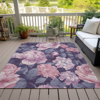 Vashira Pink Washable Indoor - Outdoor Rug - LOOMLAN - LOOMLAN Rugs - Outdoor Rugs