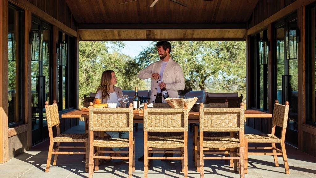 Vaterra Pecan Matte Patio Dining Side Chair (Set Of 2) - LOOMLAN - Seasonal Living - Outdoor Dining Chairs