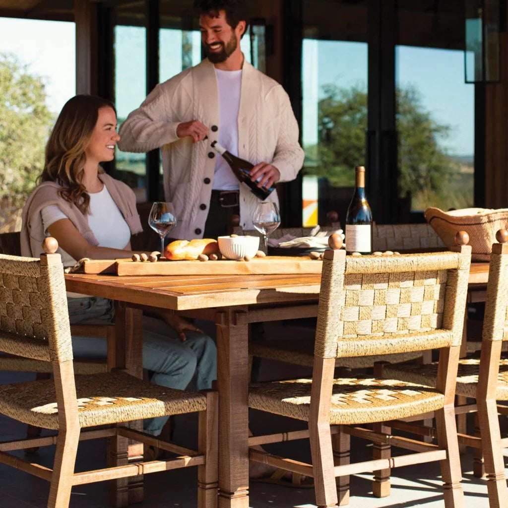 Vaterra Pecan Matte Patio Dining Side Chair (Set Of 2) - LOOMLAN - Seasonal Living - Outdoor Dining Chairs