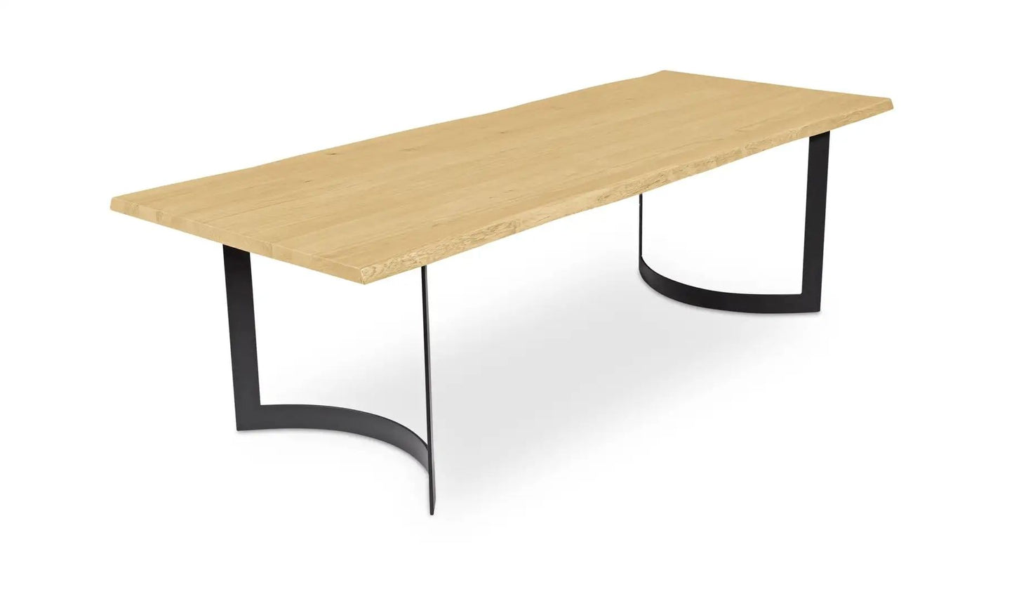 98.5-inch Bent Reclaimed Wood Dining Table
