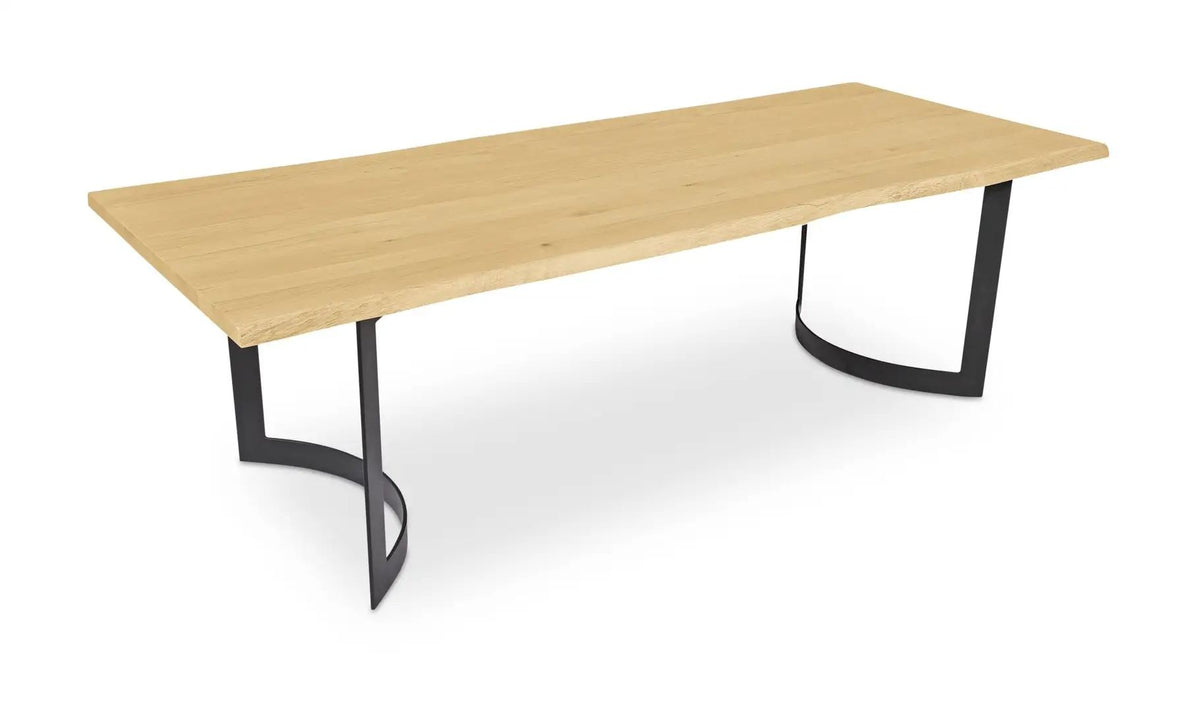 98.5-inch Bent Reclaimed Wood Dining Table