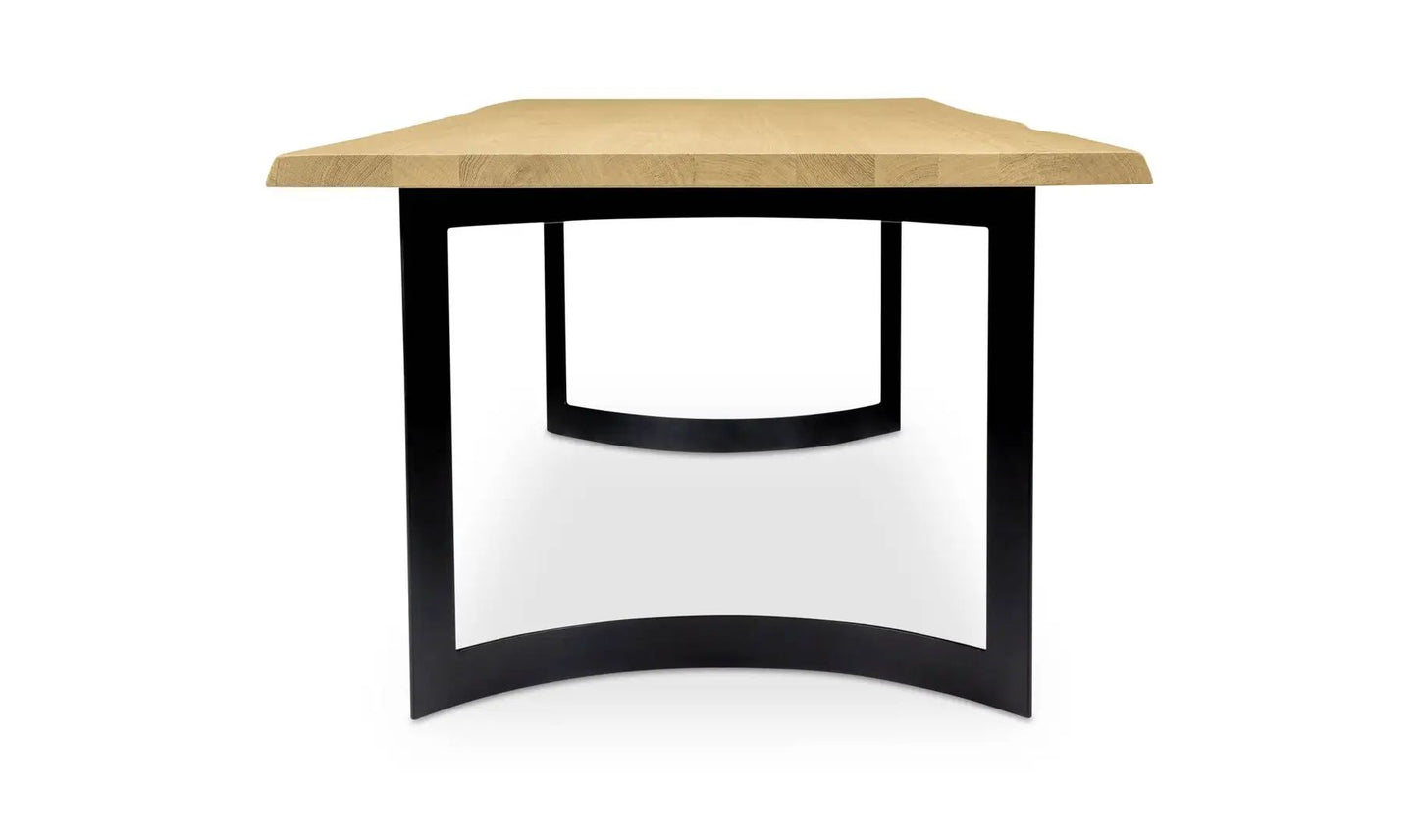 98.5-inch Bent Reclaimed Wood Dining Table