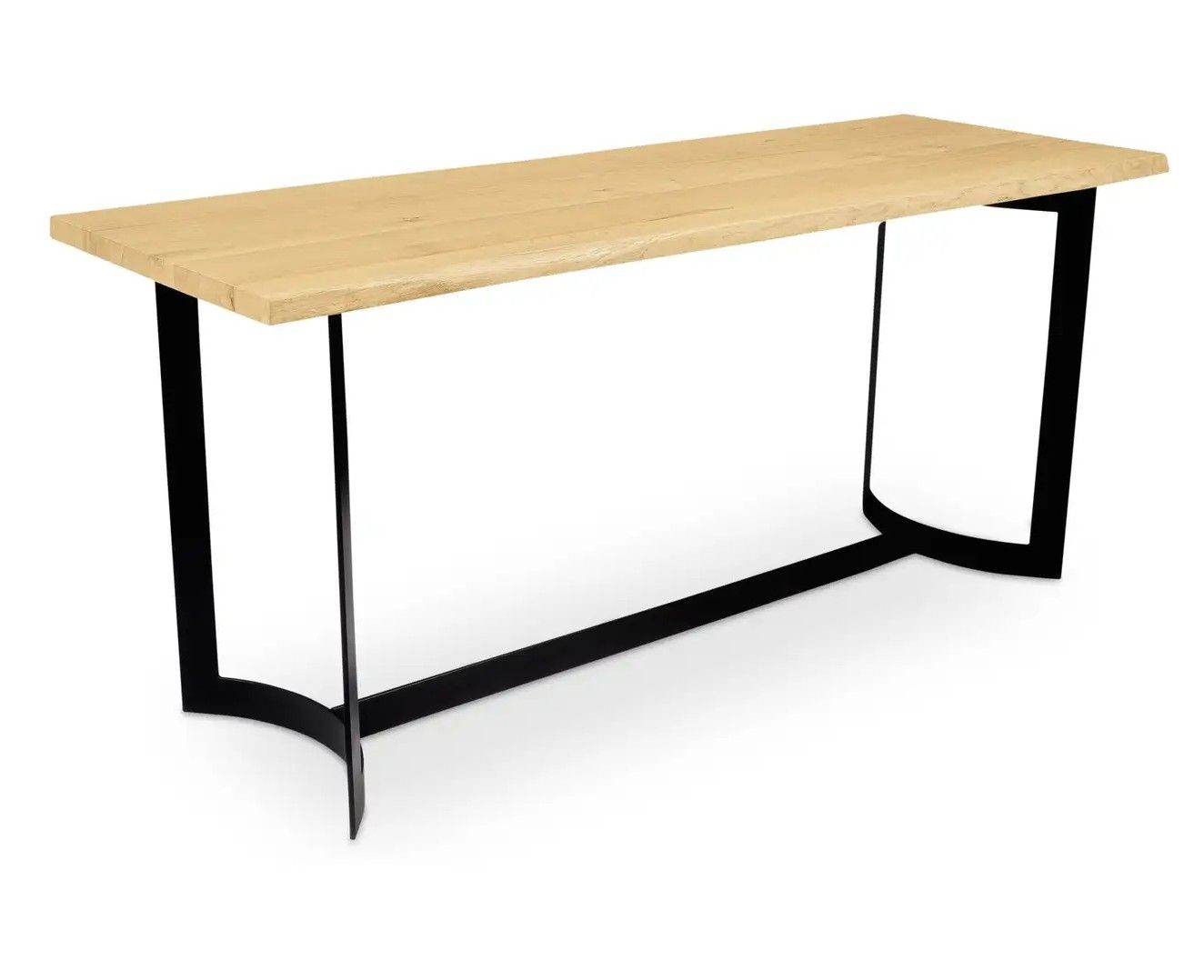 Bent Live Edge Industrial Counter Table