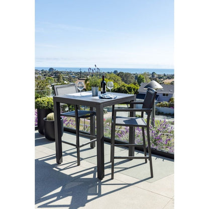 Vegas Aluminum Made Outdoor Pub Table - LOOMLAN - Sunset West - Outdoor Counter Tables