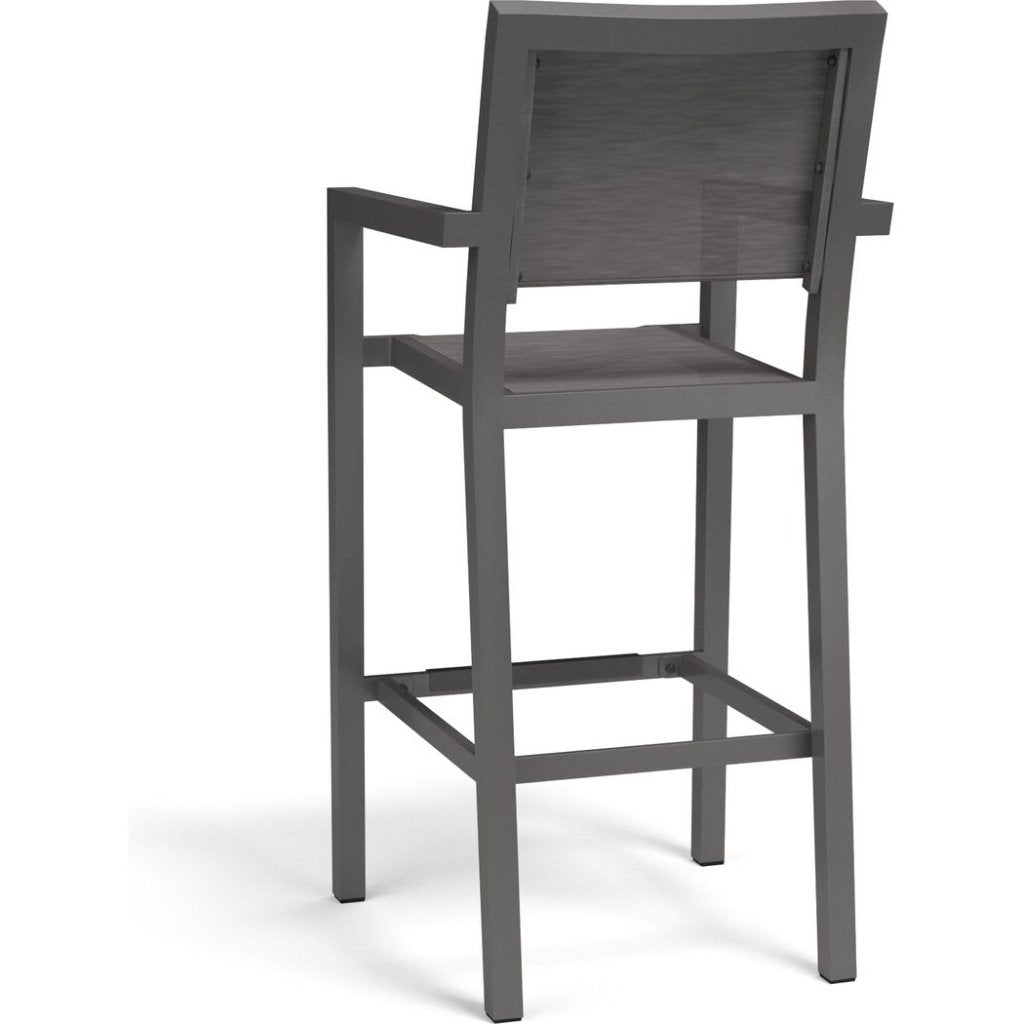 Vegas Aluminum Made Sling Outdoor Barstool - LOOMLAN - Sunset West - Outdoor Bar Stools