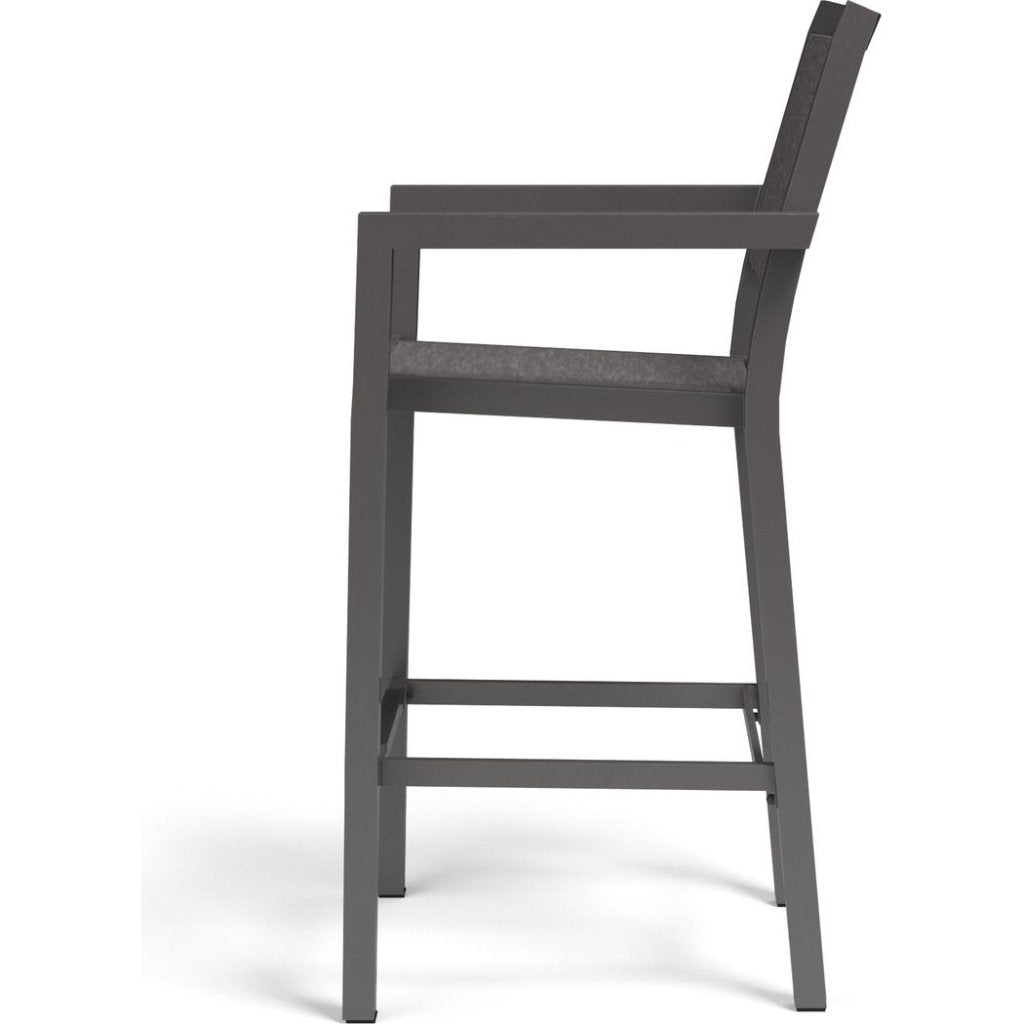 Vegas Aluminum Made Sling Outdoor Barstool - LOOMLAN - Sunset West - Outdoor Bar Stools