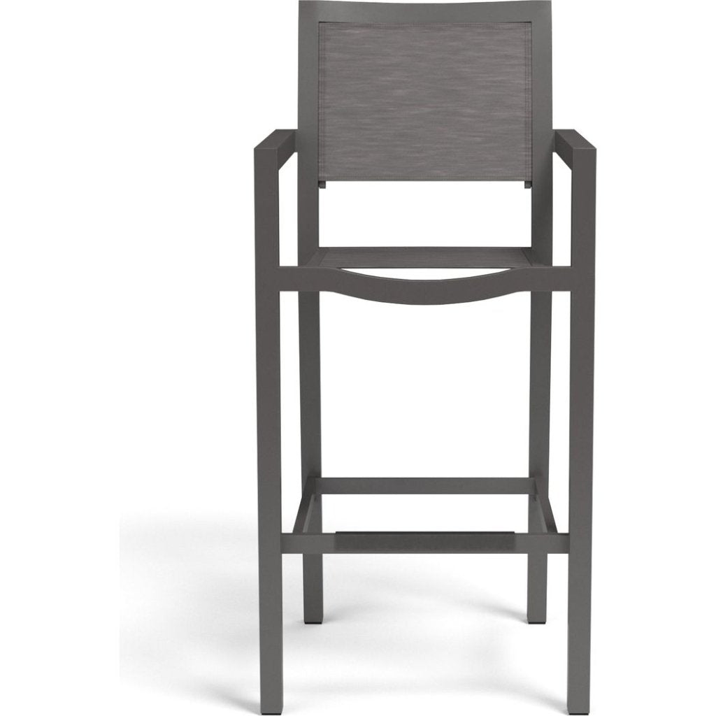 Vegas Aluminum Made Sling Outdoor Barstool - LOOMLAN - Sunset West - Outdoor Bar Stools