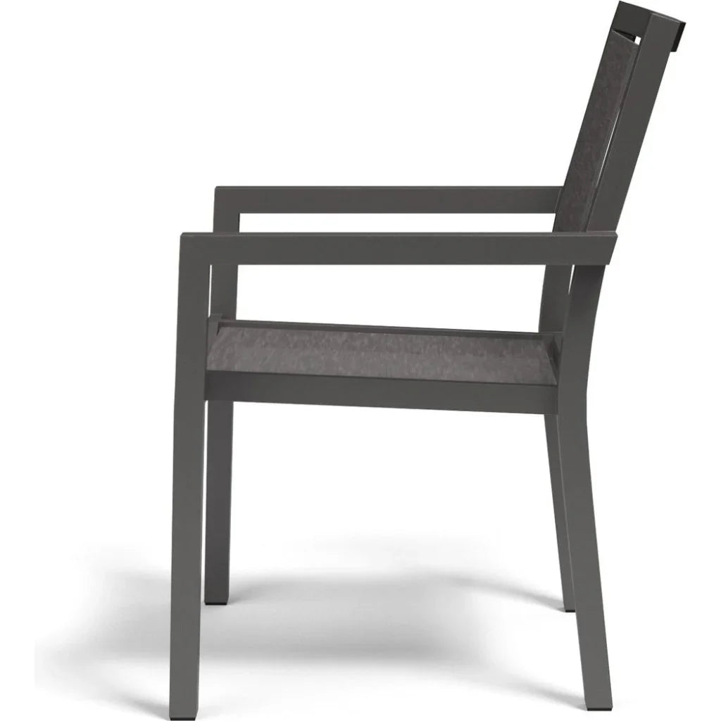 Vegas Stackable Sling Dining Chair 2PC - LOOMLAN - Sunset West - Outdoor Dining Chairs