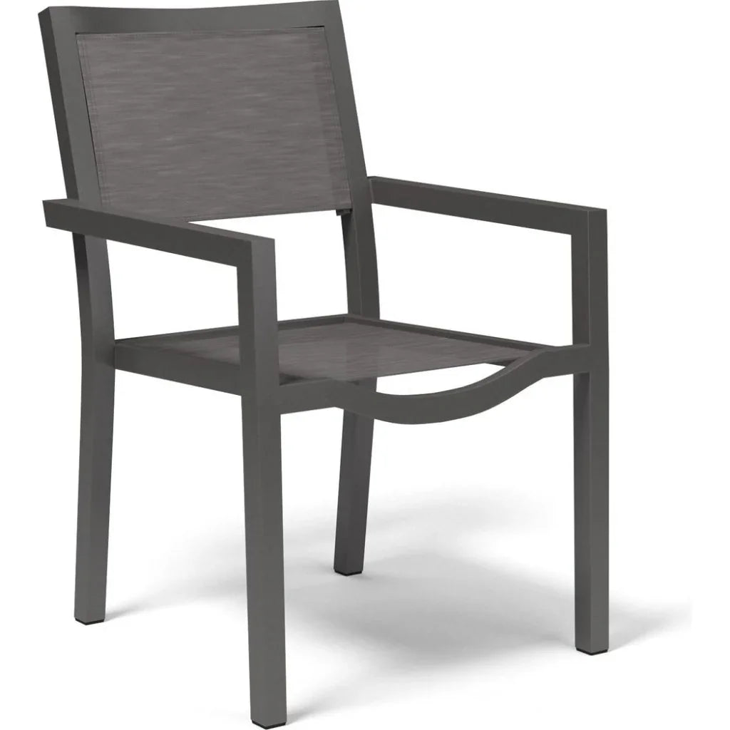 Vegas Stackable Sling Dining Chair 2PC - LOOMLAN - Sunset West - Outdoor Dining Chairs