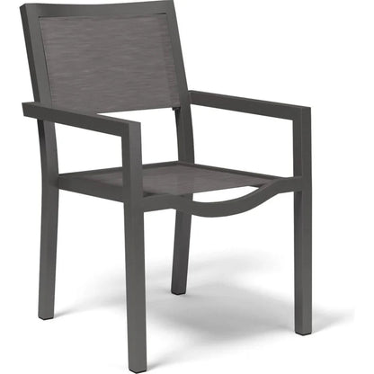 Vegas Stackable Sling Dining Chair 2PC - LOOMLAN - Sunset West - Outdoor Dining Chairs