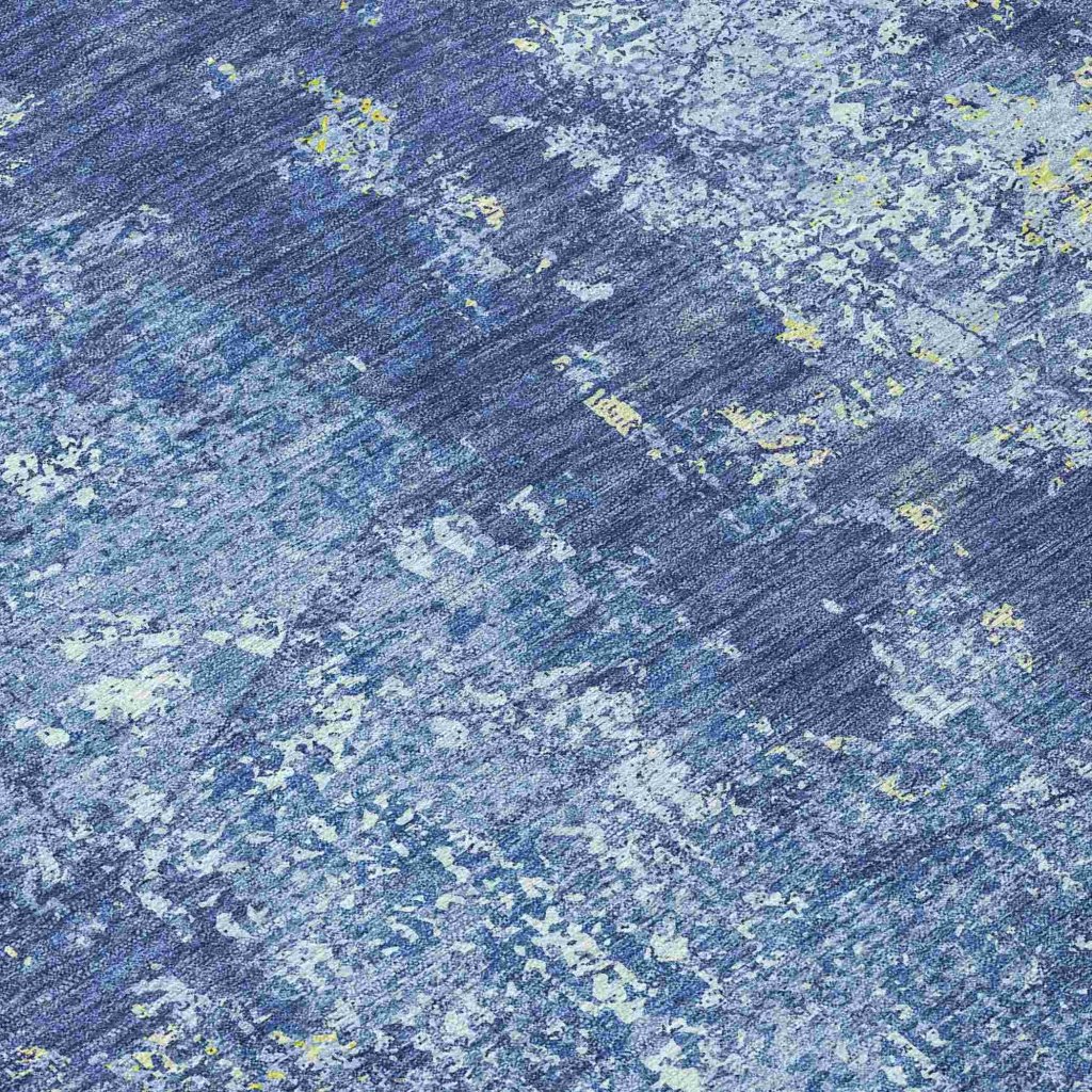 LOOMLAN Rugs Veldan Blue Washable Indoor-Outdoor Rug