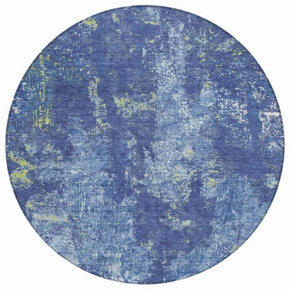 LOOMLAN Rugs Veldan Blue Washable Indoor-Outdoor Rug