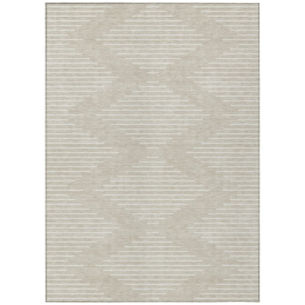 LOOMLAN Rugs Velina Beige Washable Indoor-Outdoor Rug