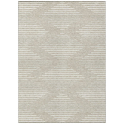 LOOMLAN Rugs Velina Beige Washable Indoor-Outdoor Rug