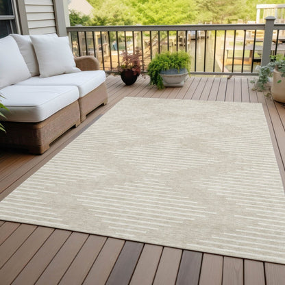 LOOMLAN Rugs Velina Beige Washable Indoor-Outdoor Rug