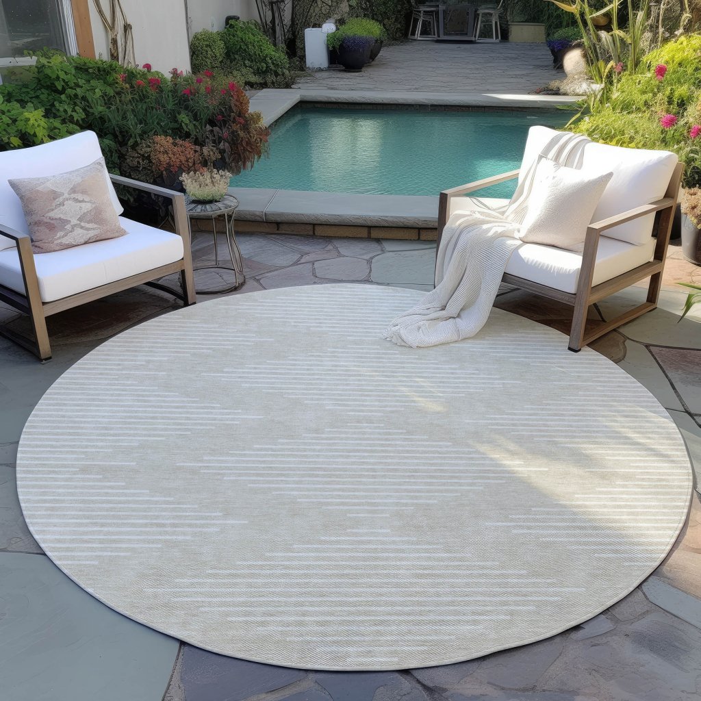 LOOMLAN Rugs Velina Beige Washable Indoor-Outdoor Rug