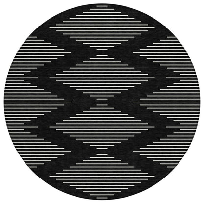 LOOMLAN Rugs Velina Black Washable Indoor-Outdoor Rug